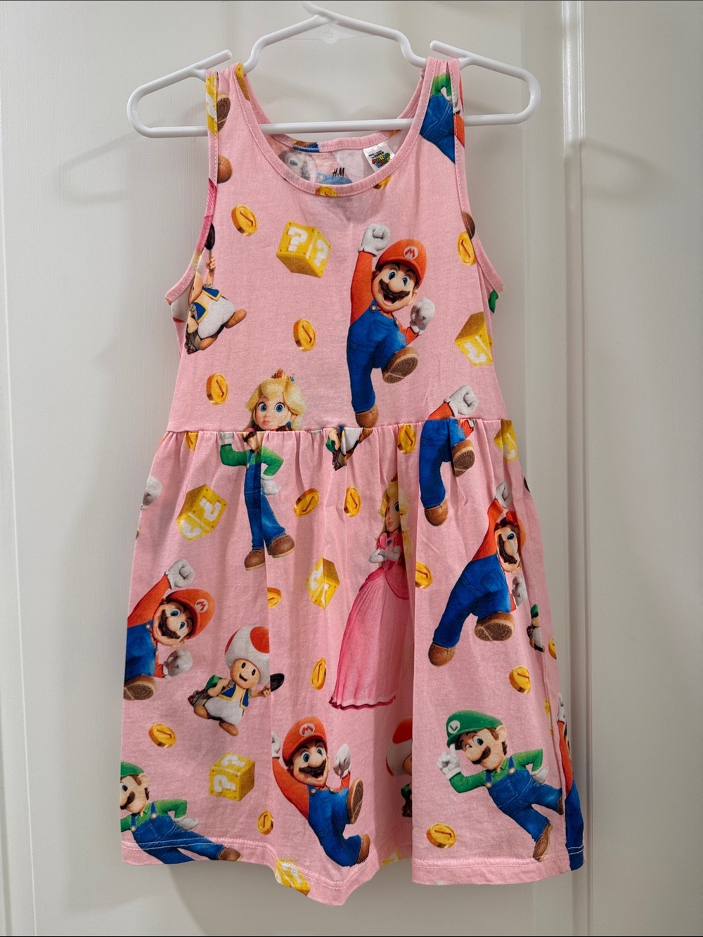 H&M Pink Super Mario Character Tank Dress